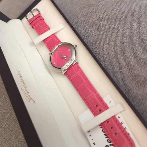 Geneva Women's Pink Raspberry Watch - Picture 4 of 4
